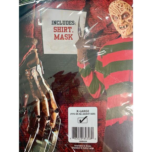 Rubie's A Nightmare On‎ Elm Street Freddy Krueger Adult Costume Size X-large. - Picture 3 of 4